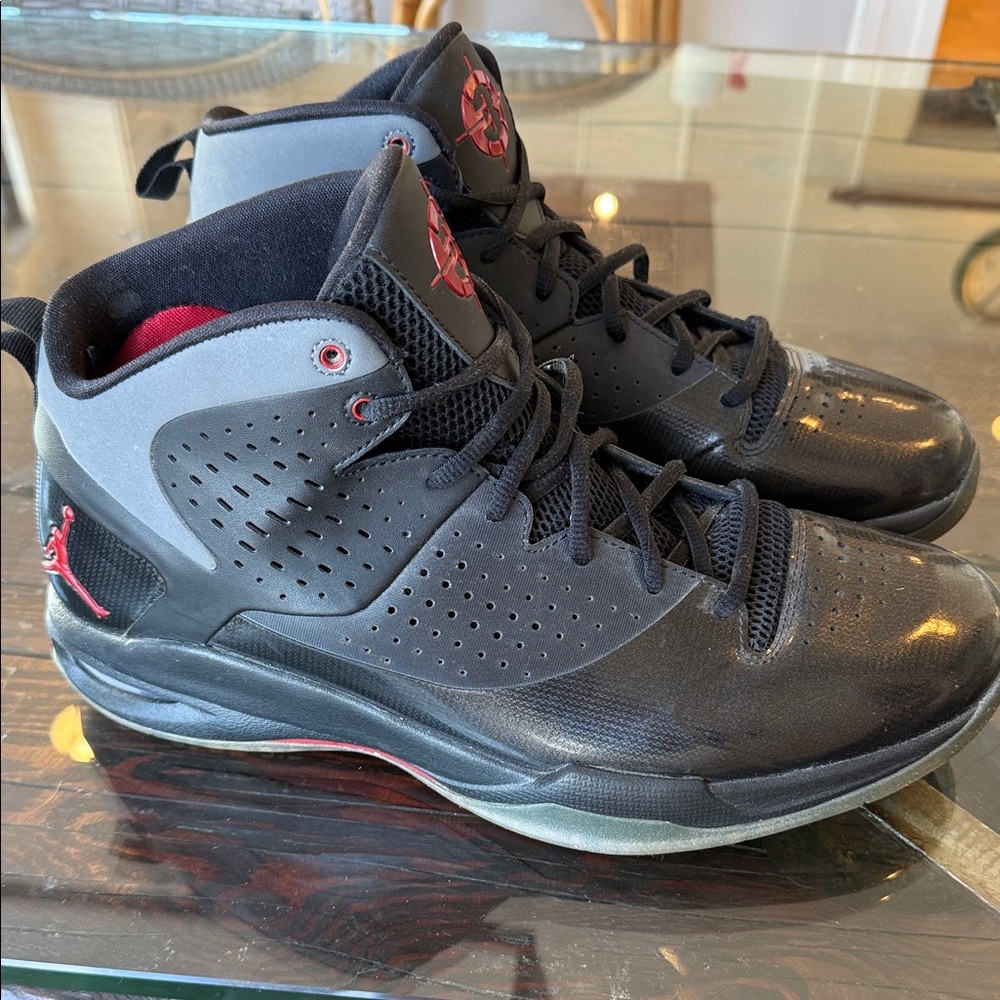 Black and Red Men's Nike Jordan Basketball Shoes